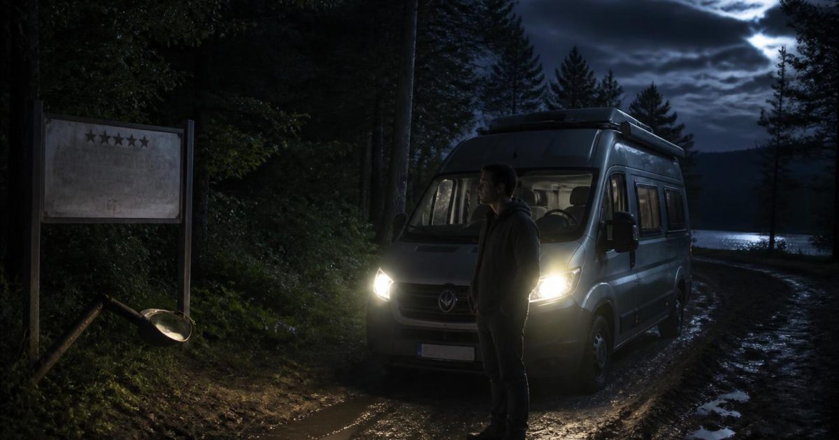 Pourquoi j&rsquo;ai abandonné un spot « 5 étoiles » sur iOverlander à 21h : analyse des 4 signaux que j&rsquo;ai loupés