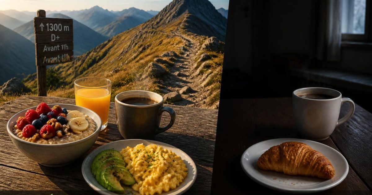 Le petit-déj qui m’a fait tenir 1300m de D+ avant 11h (vs celui qui m’a planté à 9h30)