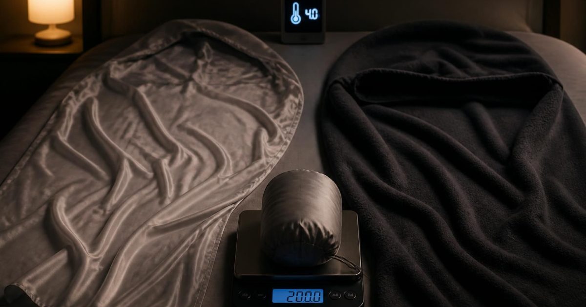 Liner soie vs polaire : 200g de plus pour 4°C de gain réel ? Mes mesures sur 22 nuits