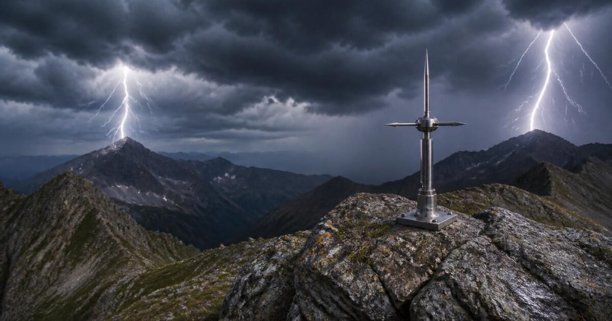 Foudre en montagne : la position du paratonnerre que j’ai testée 2 fois (avec impact à 400m)
