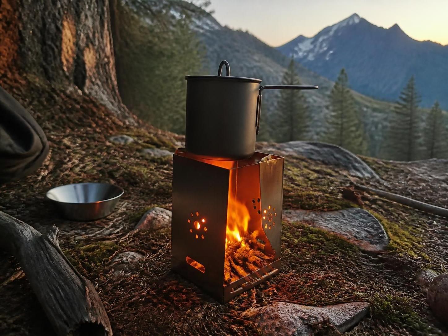 découvrez l'efficacité de mon réchaud bois maison qui chauffe 1.2l d'eau en 11 minutes, comparé aux 4 minutes du gaz, et apprenez quand son utilisation est vraiment avantageuse.